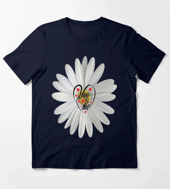 You and Me Daisy Heart T-Shirt Navy