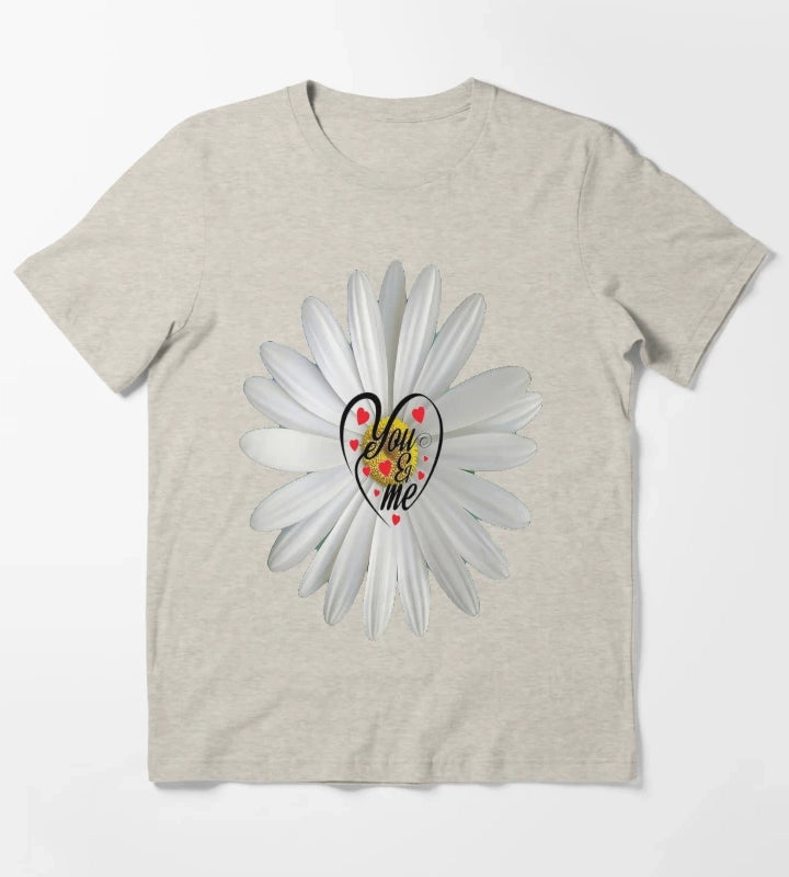 You and Me Daisy Heart T-Shirt Cream