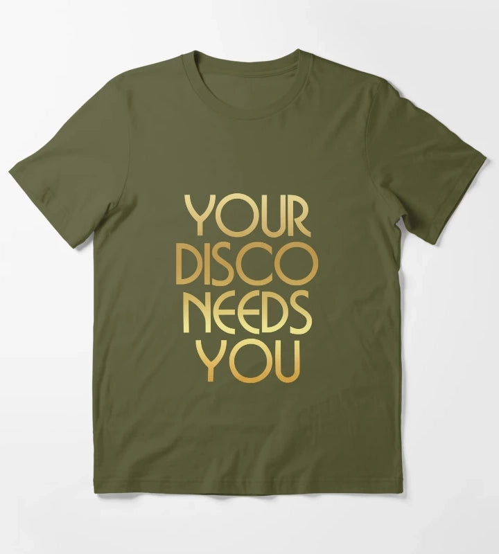Your Disco Needs You Kylie Minogue Light Years Gold T-Shirt Olive Green