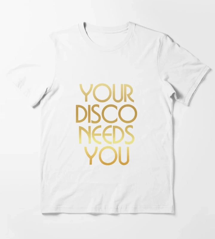 Your Disco Needs You Kylie Minogue Light Years Gold T-Shirt White
