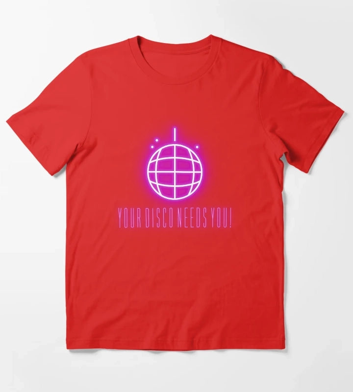 Your Disco Needs You PURPLE T-Shirt Red