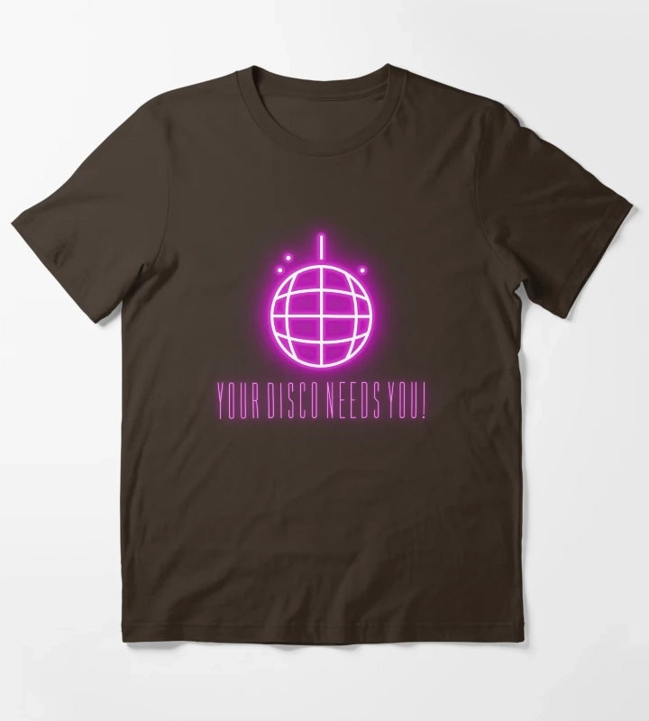Your Disco Needs You PURPLE T-Shirt Brown