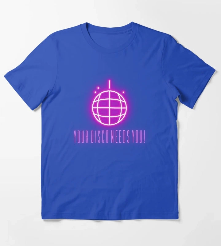 Your Disco Needs You PURPLE T-Shirt Blue