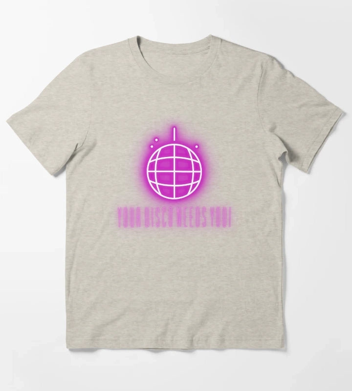Your Disco Needs You PURPLE T-Shirt Cream