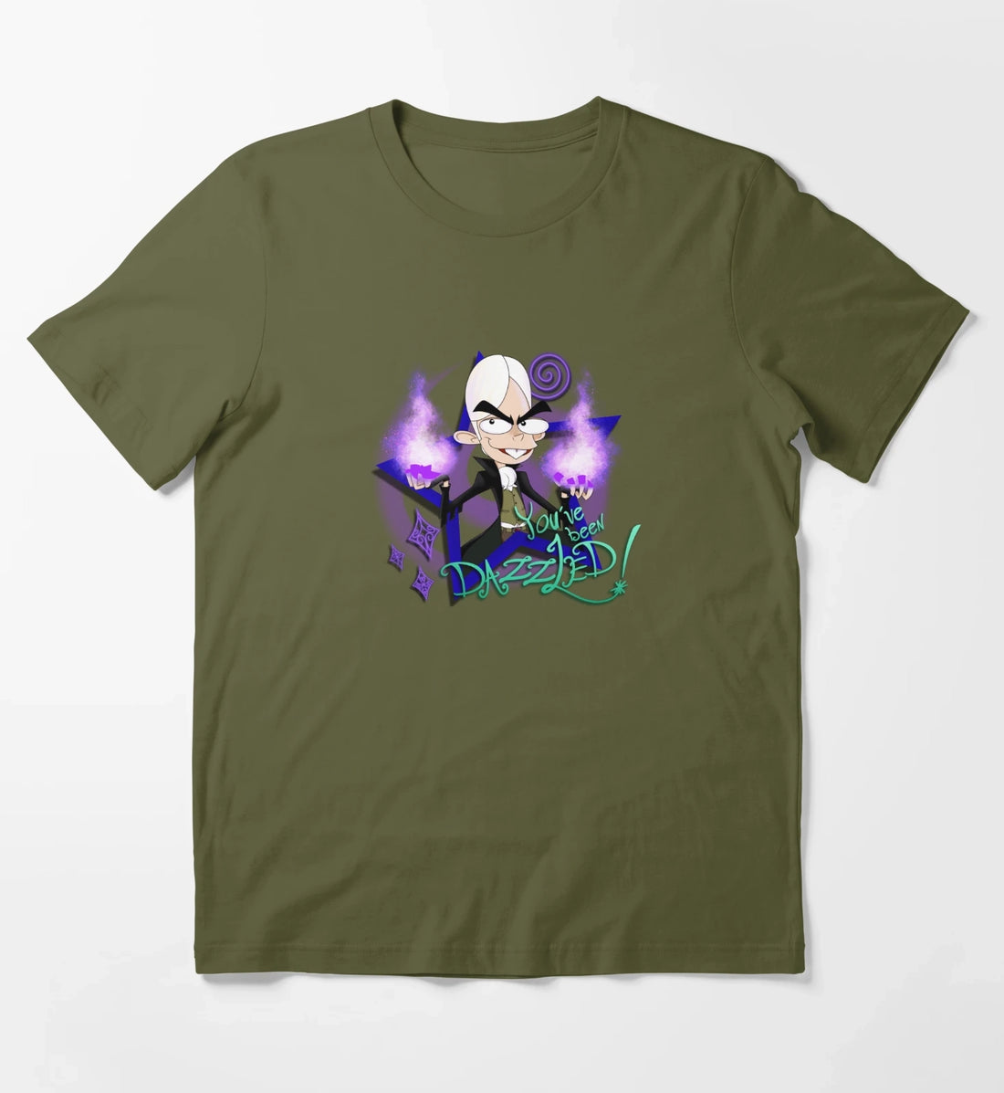 Youve Been Dazzled Sigmund the Sorcerer Fanboy and Chum Chum T-Shirt Olive Green