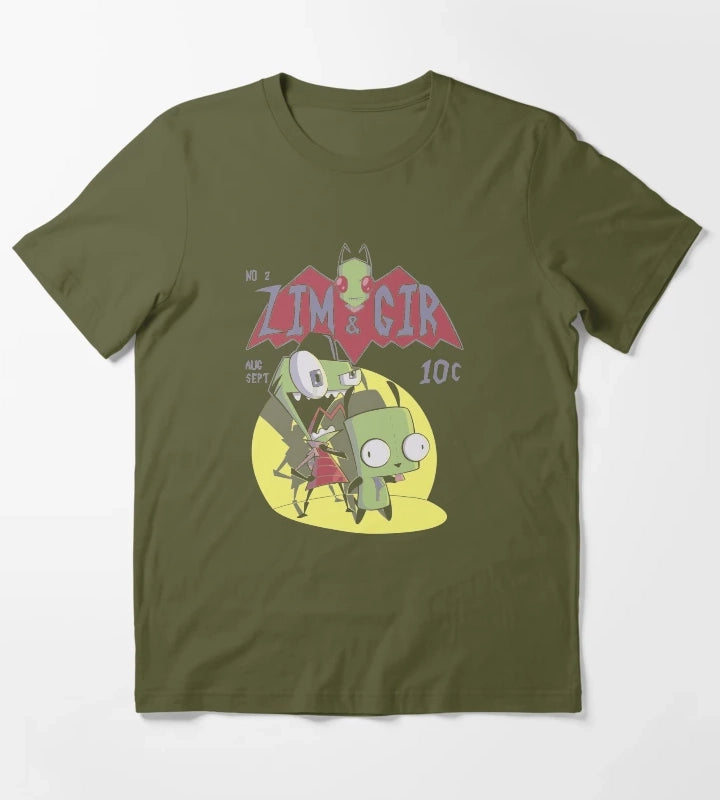 Zim and Gir T-Shirt Olive Green