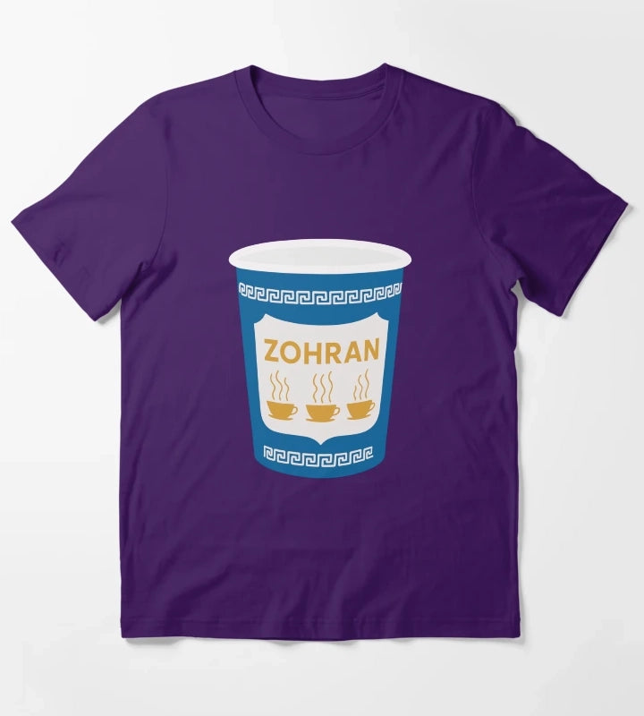 Zohran for New York City Coffee Cup T-Shirt Purple