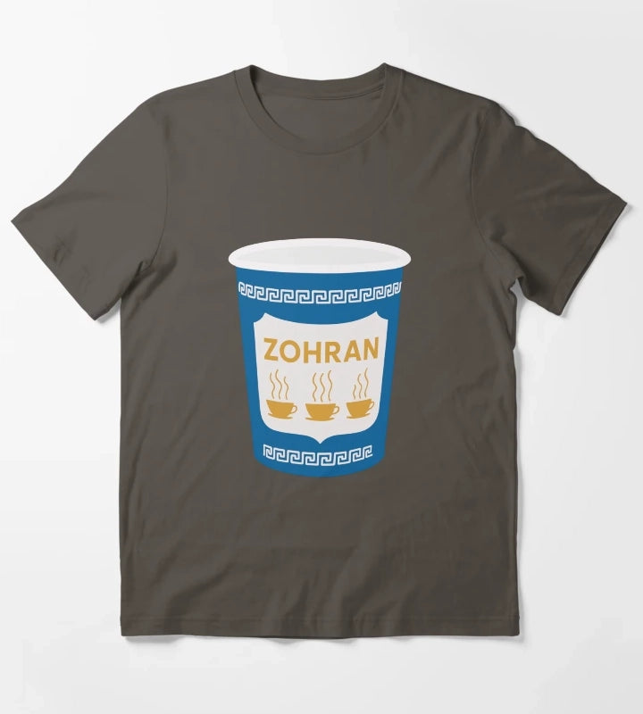 Zohran for New York City Coffee Cup T-Shirt Dark Grey