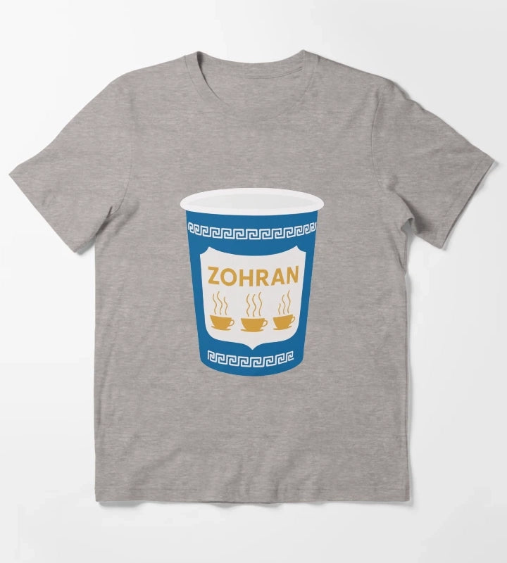 Zohran for New York City Coffee Cup T-Shirt Heather Grey