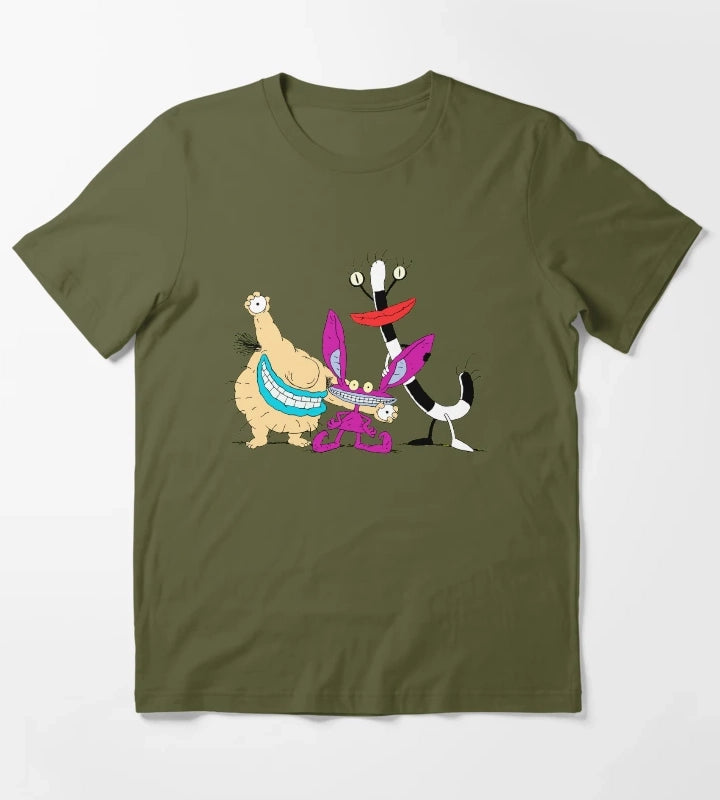 ahh real monsters T-Shirt Olive Green