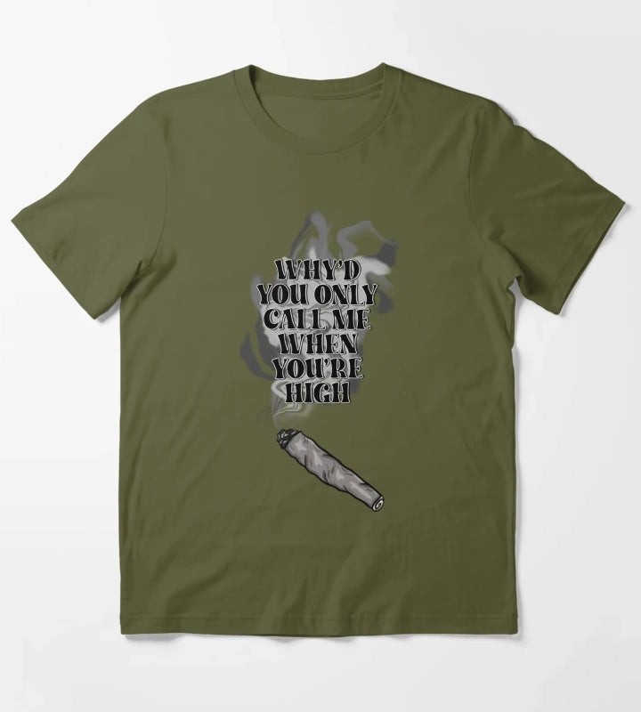 arctic monkeys whyd you only call me T-Shirt Olive Green