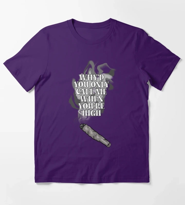 arctic monkeys whyd you only call me white T-Shirt Purple