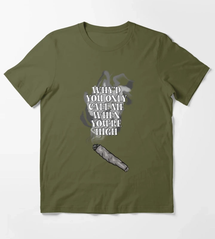 arctic monkeys whyd you only call me white T-Shirt Olive Green