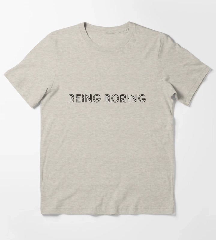 being boring black T-Shirt Cream