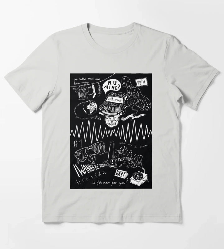 black monkeys art T-Shirt Light Grey