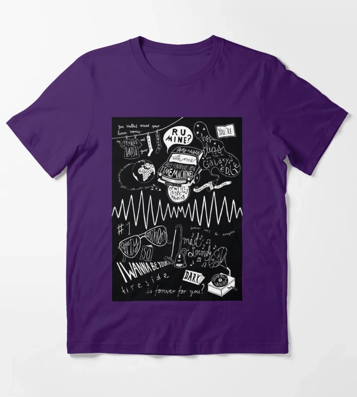 black monkeys art T-Shirt Purple