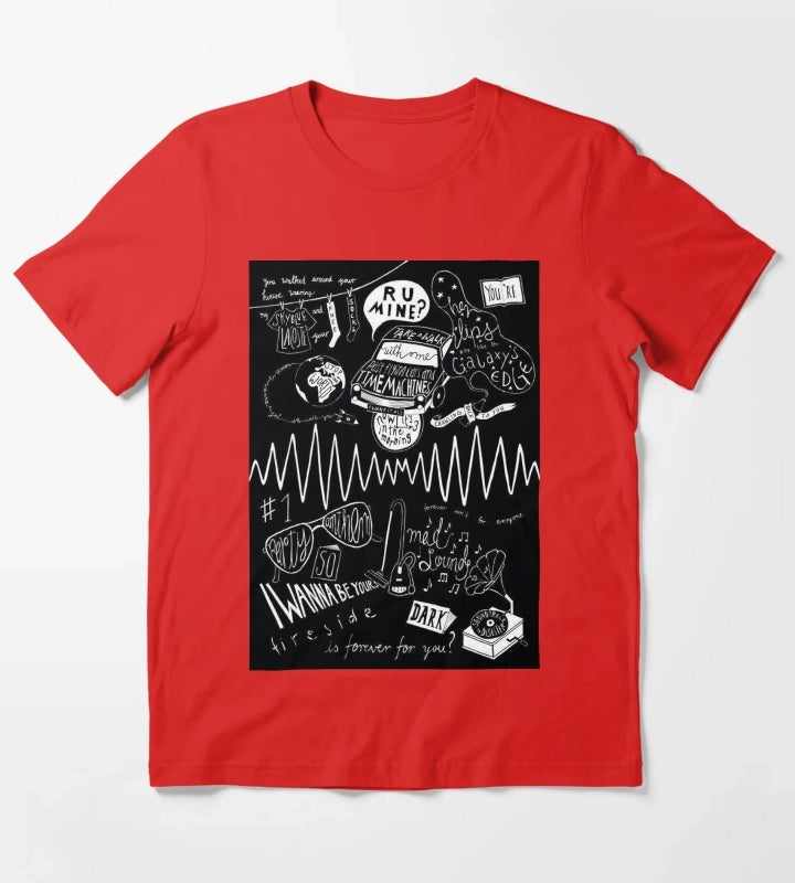 black monkeys art T-Shirt Red