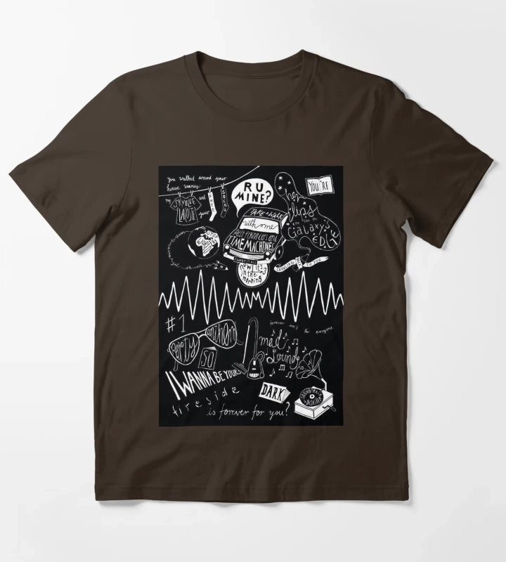 black monkeys art T-Shirt Brown