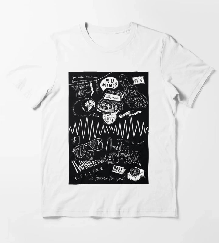 black monkeys art T-Shirt White