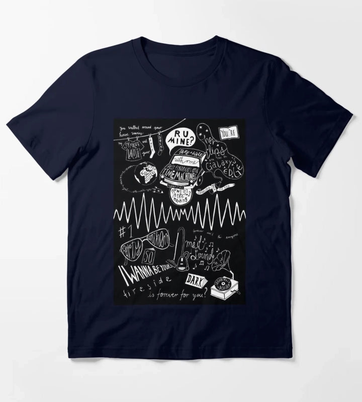 black monkeys art T-Shirt Navy