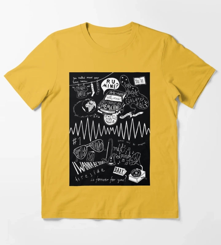 black monkeys art T-Shirt Yellow