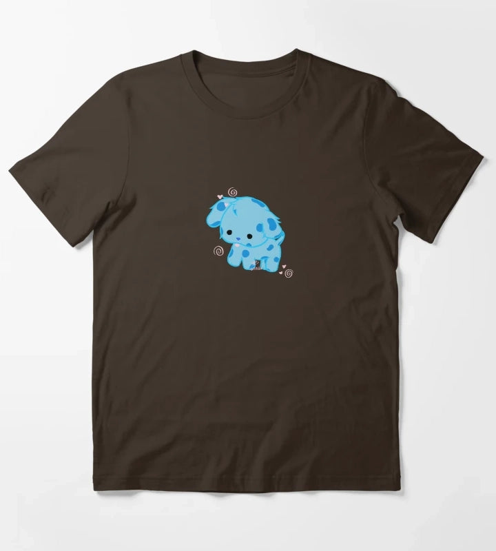 blue T-Shirt Brown