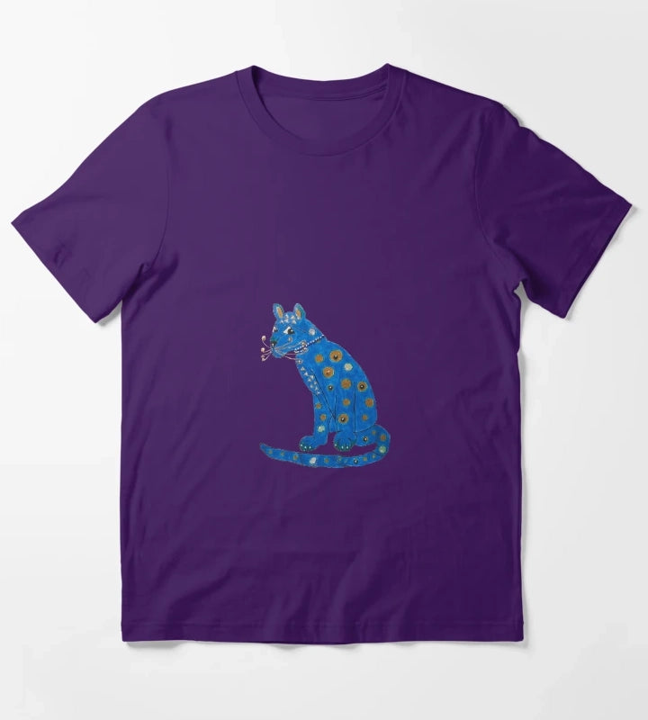 blue cat T-Shirt Purple