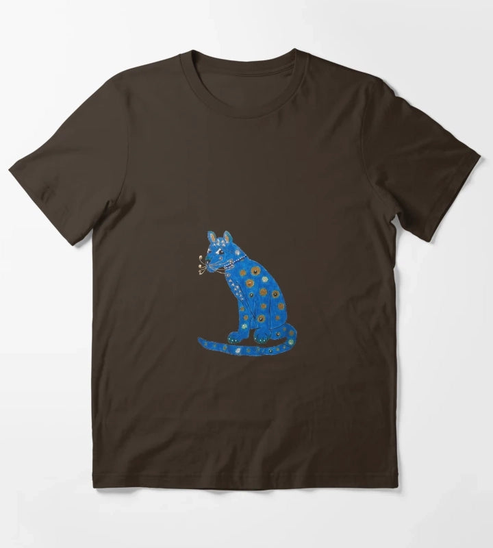 blue cat T-Shirt Brown