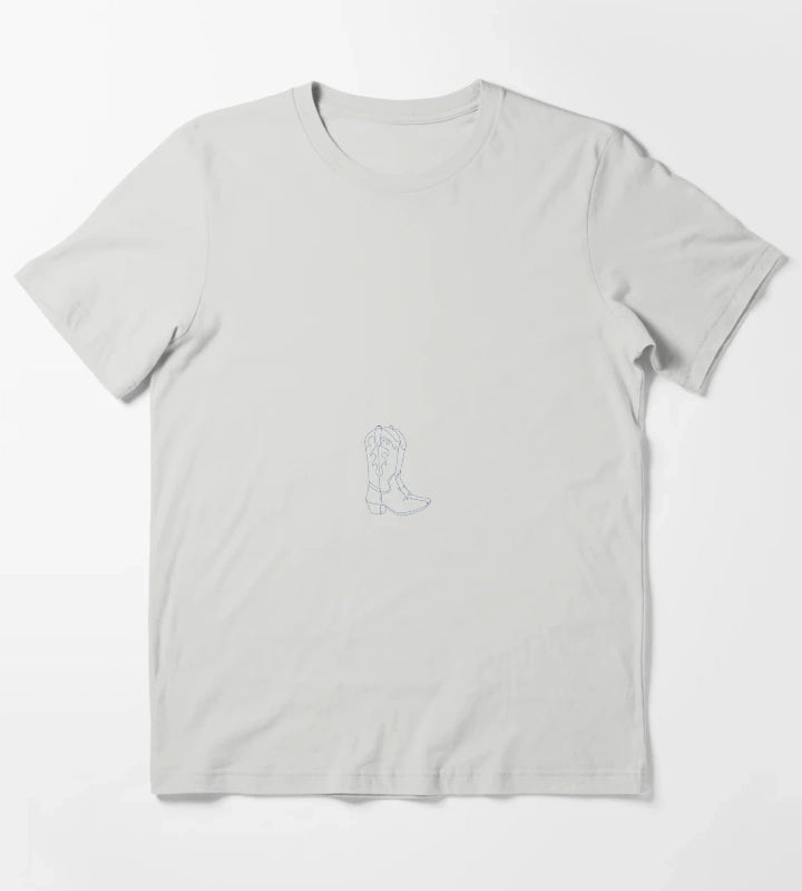 blue cowgirl boots costal cowgirl sticker T-Shirt Light Grey