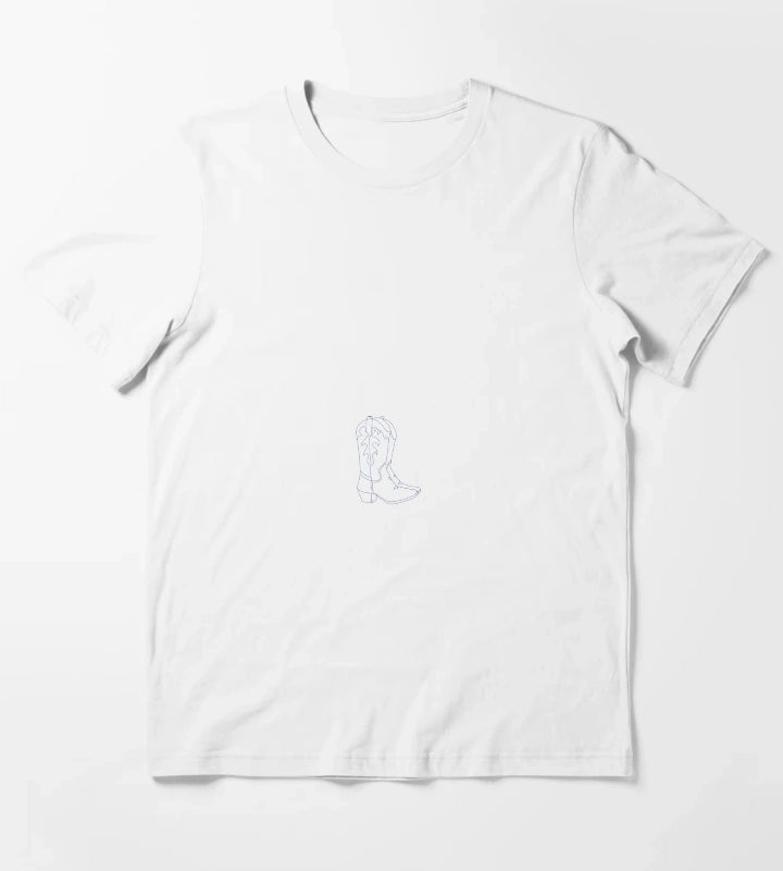blue cowgirl boots costal cowgirl sticker T-Shirt White