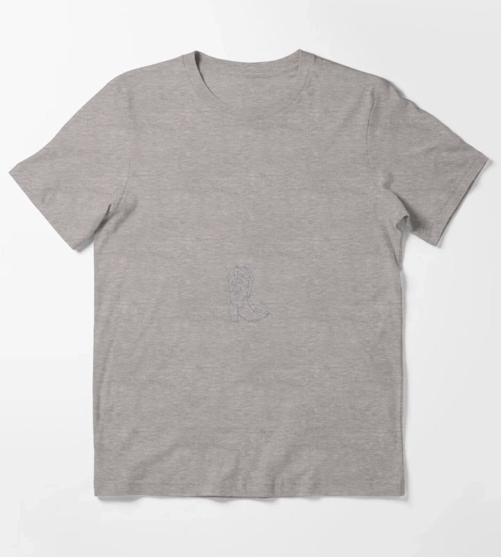 blue cowgirl boots costal cowgirl sticker T-Shirt Heather Grey