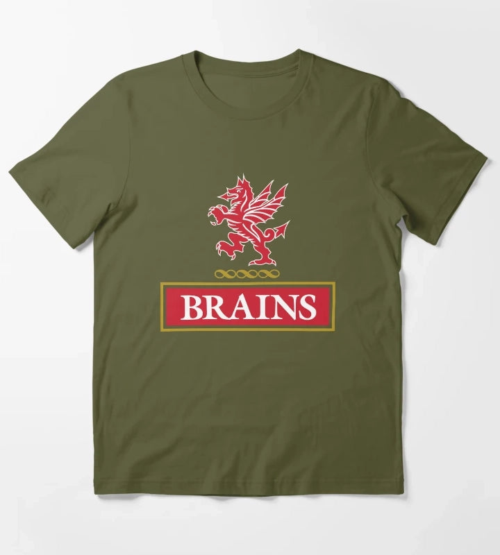 brewingbrains T-Shirt Olive Green