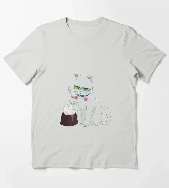 cat saiki feat coffee jelly T-Shirt Light Grey