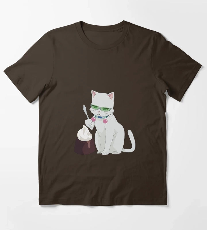 cat saiki feat coffee jelly T-Shirt Brown