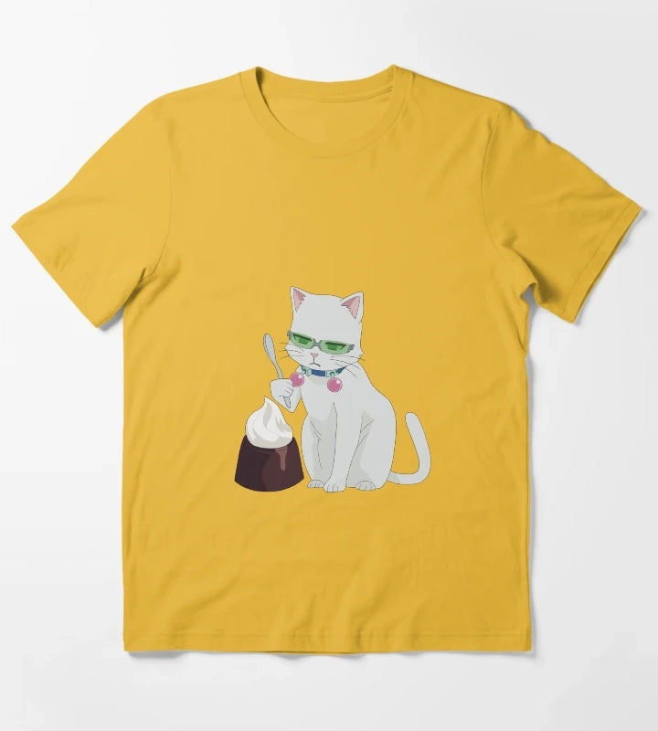cat saiki feat coffee jelly T-Shirt Yellow