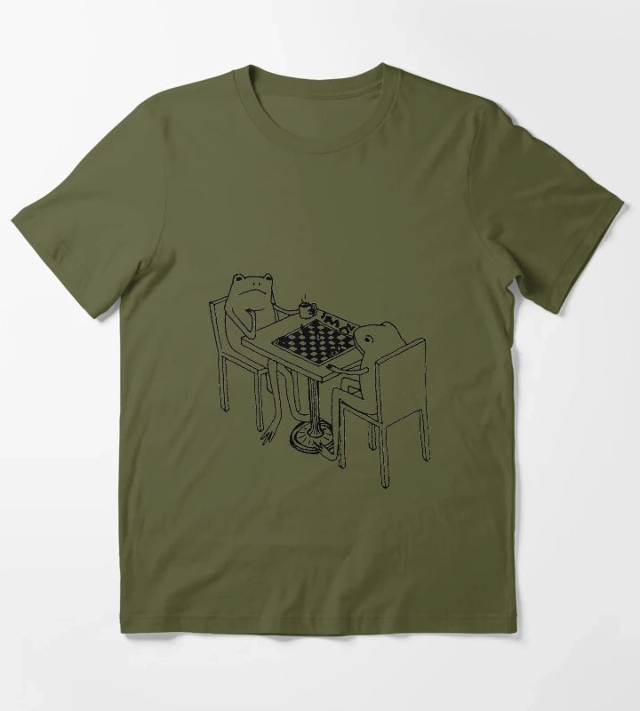 chess match T-Shirt Olive Green