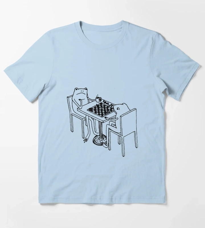 chess match T-Shirt Sky Blue