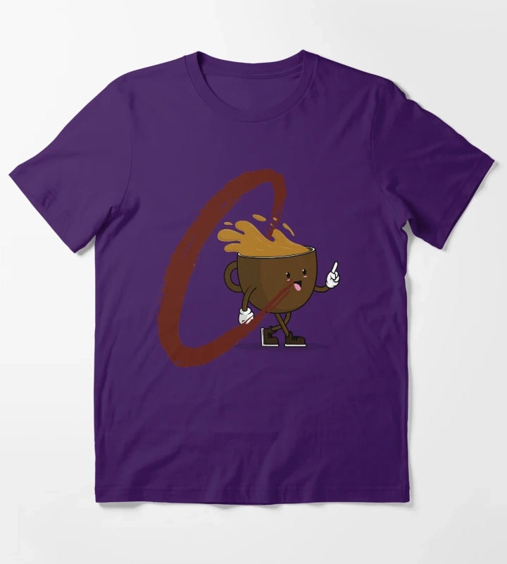 coffee alphabet series C T-Shirt Purple