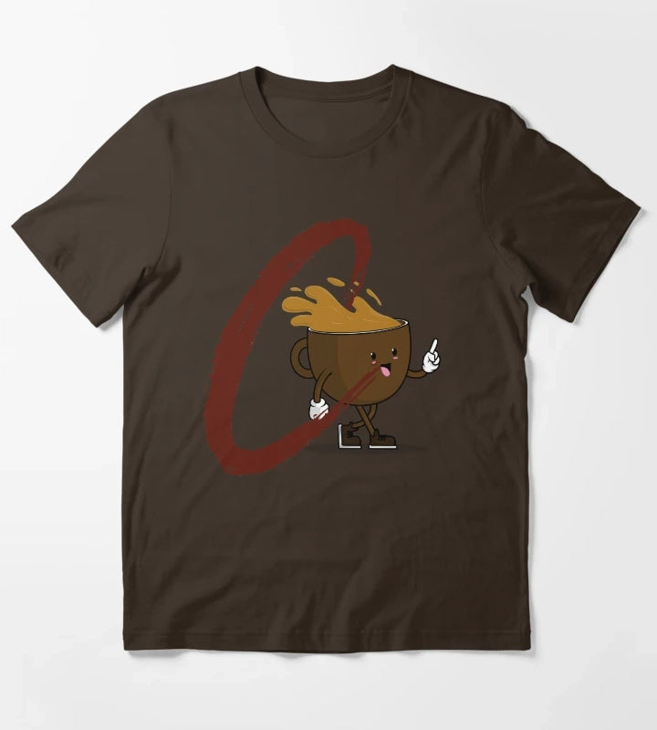 coffee alphabet series C T-Shirt Brown