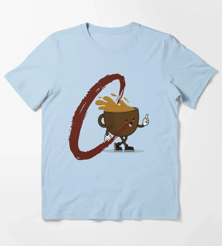 coffee alphabet series C T-Shirt Sky Blue