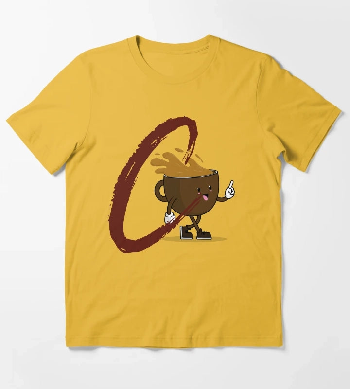 coffee alphabet series C T-Shirt Yellow