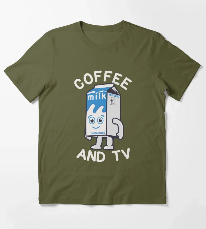 coffee and tv T-Shirt Olive Green