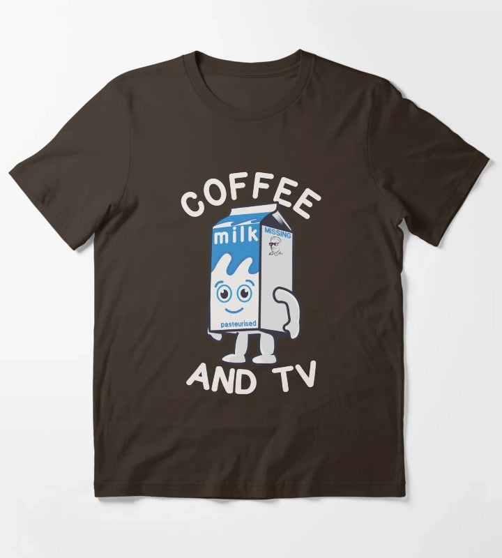 coffee and tv T-Shirt Brown
