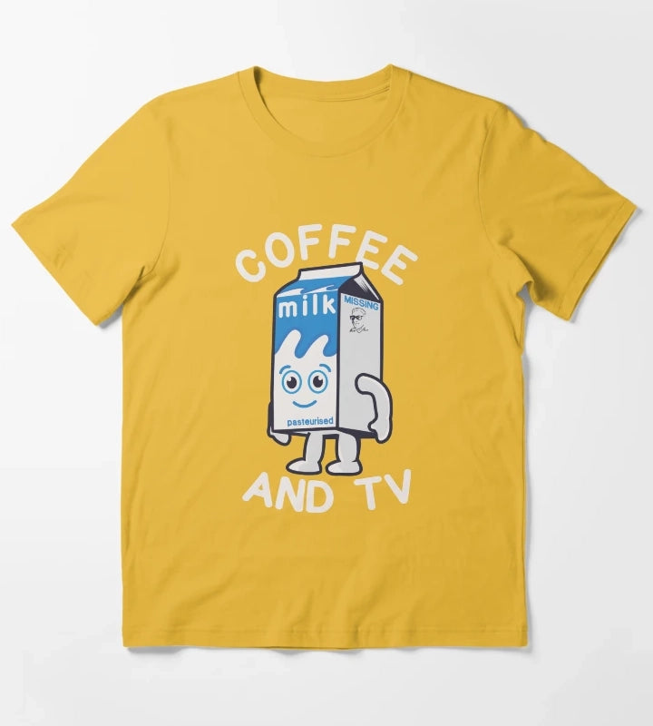 coffee and tv T-Shirt Yellow