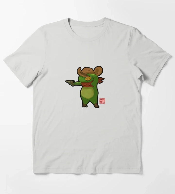 cowboy cowgirl cute frog T-Shirt Light Grey