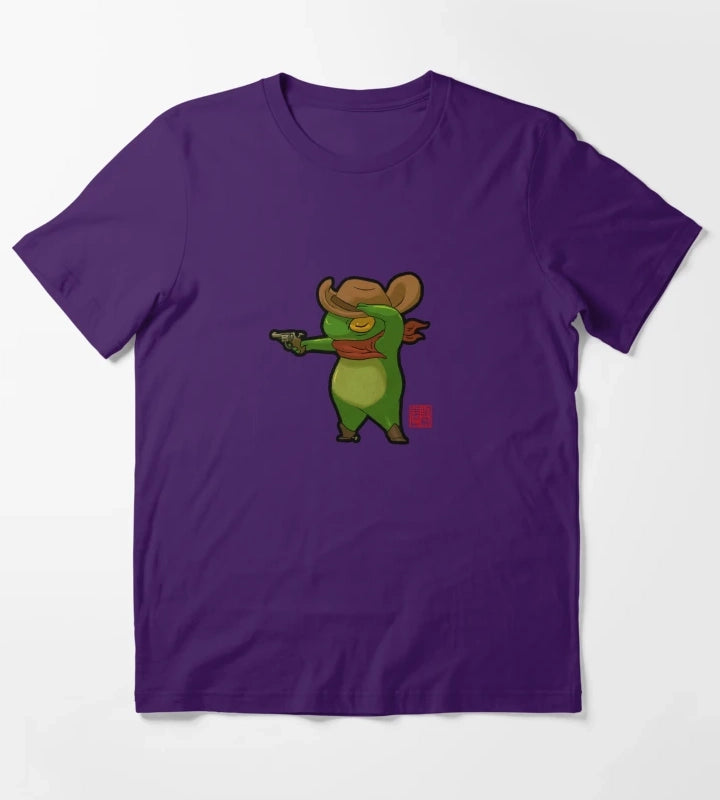 cowboy cowgirl cute frog T-Shirt Purple