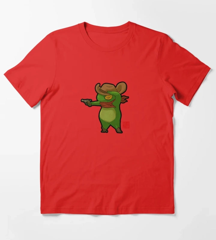 cowboy cowgirl cute frog T-Shirt Red