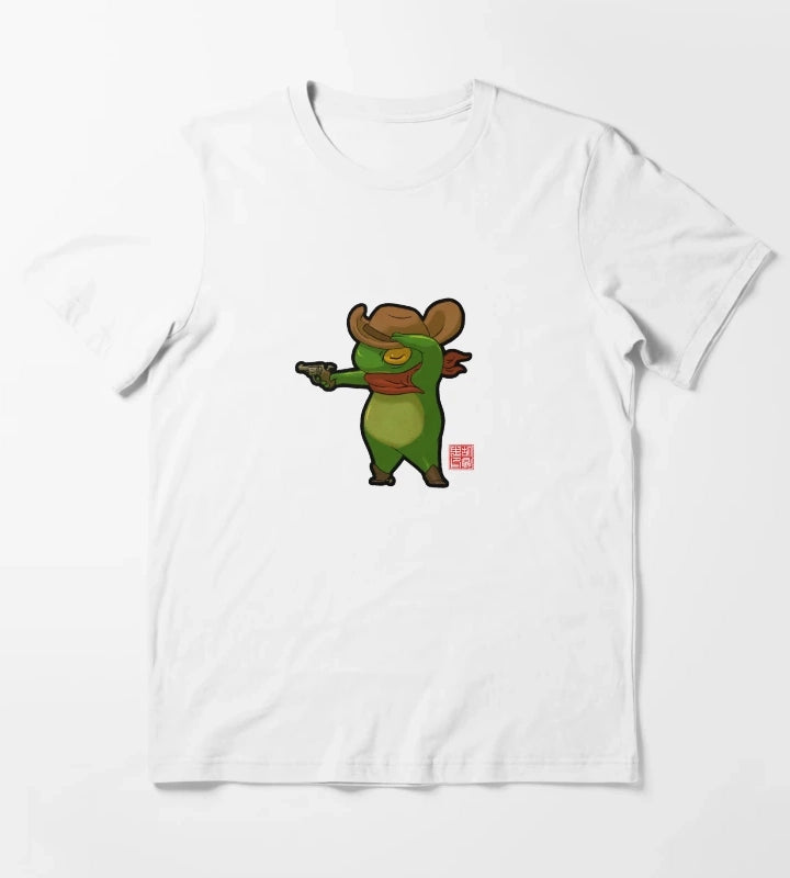 cowboy cowgirl cute frog T-Shirt White