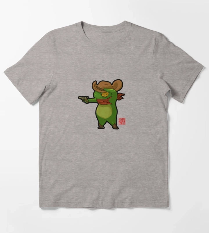 cowboy cowgirl cute frog T-Shirt Heather Grey