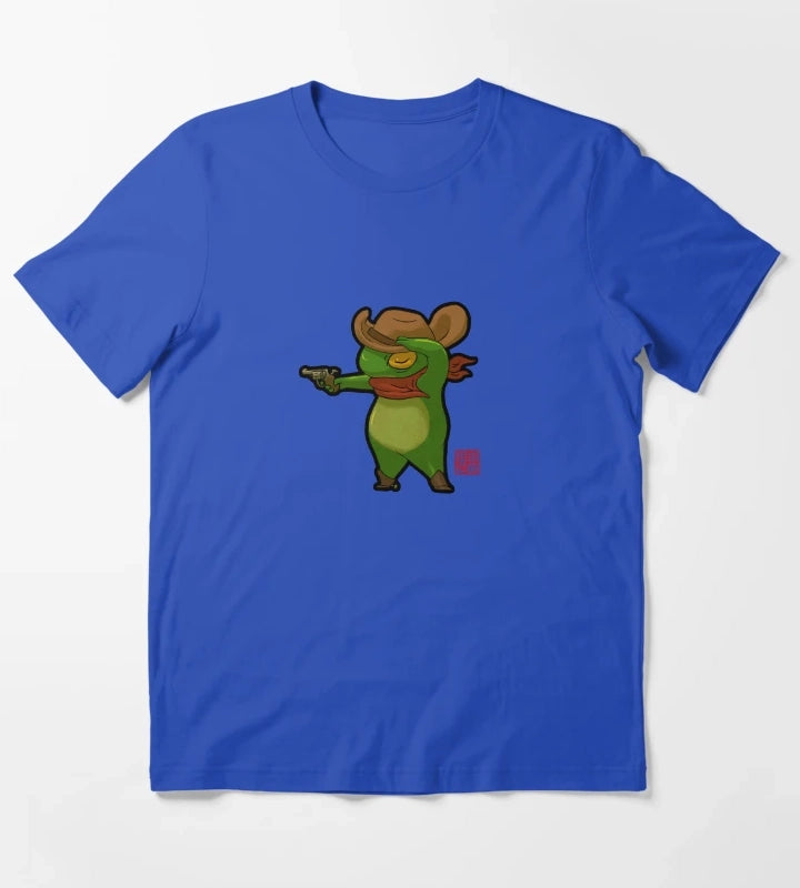 cowboy cowgirl cute frog T-Shirt Blue